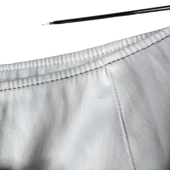 Alberto Makali White Gathered Ruched Bubble Skirt Chain Belted Women's 6 - Picture 4 of 7